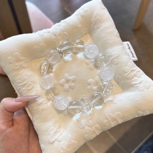 Clear Quartz Crystal Bracelet - Natural Gemstone Healing Jewelry