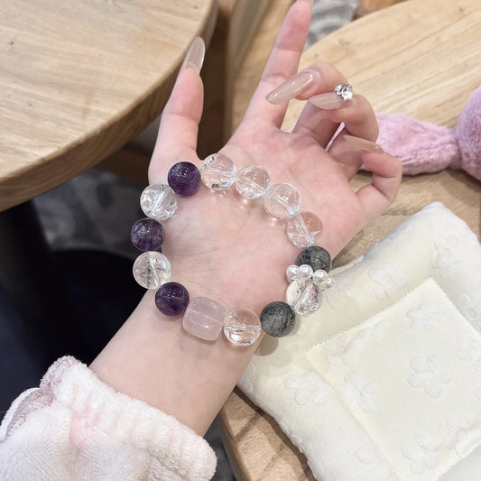 Amethyst Crystal Bracelet - Irregular Beads & Sweet Style