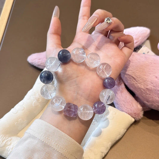 Amethyst Bracelet - Natural Crystal Hand-Strung Jewelry